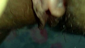 Latina's Pulsing Big Clit Teases Hairy Beaver Closeup