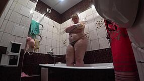imagine a hidden cam catching that fat big-ass model's shower backstage spying?