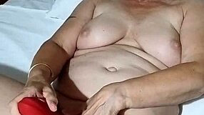 housewife squirts hard with new homemade clit muncher toy