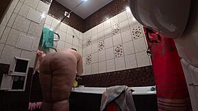 imagine a hidden cam catching that fat big-ass model's shower backstage spying?