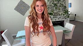 big natural tit redhead babysitter instructs pov on cumming twice tight pussy