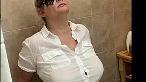 Sexy blonde takes first piss shower ever you believe it