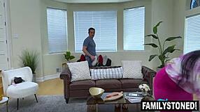 Ammena Green Begs Stepdad For His Monster Cock Ride Even If Wife Almost Catches Them!