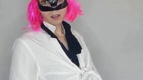 come get seduced by my huge natural tits while i fuck myself with dildo in kitty mask...