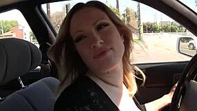 Vicky Vixen sucks massive black cock through gloryhole with big boobs bouncing