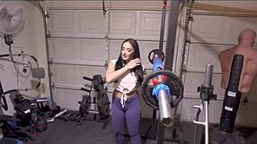 what happens when stepmom sheena ryder gets oiled post-workout massage?