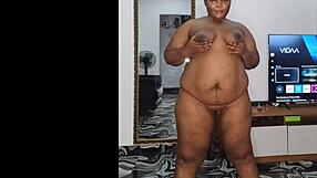 ebony milf mara exotic sweats as fat ass bounces pussy spreads wide