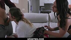 foster teen blowjobs convince horny foster parents completely