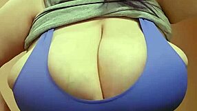 sarah's huge bbw tits bounce wild, wanna titty fuck this fat slut?