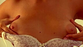 Slim Blonde Flavia C Shoves Huge Dildo Deep in Tight Shaved Pussy!