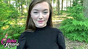 Hot teen pov outdoor blowjob ends in cum covered face ughh