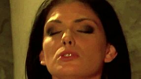 brunette bends over slips cock deep in ass for spicy doggystyle ride