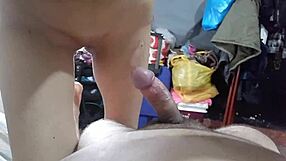 she convinces ex with sloppy blowjob ends with pussy creampied begging for more dick