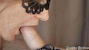 Skinny Brunette Sucks Big Cock Slowly For Powerful Cumshot Close-Up