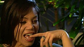 Cheetah tattoos ignite her lust as he pounds shaved cunt doggystyle outdoors