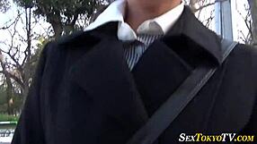 Hey asian teen lift that skirt and flash those panties outside!