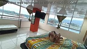 on a trip with my boss's wife we shared the bed and i creampied her tight pussy in the hotel