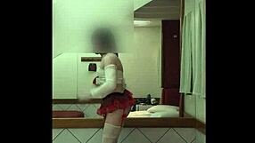 Fantasy Schoolgirl Crossdresser in Sexy Uniform