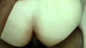 Bailey's tight asshole gapes wide from monster cock doggystyle pounding to orgasm.