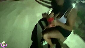 happy meal and creamy cock snack in the park with big tits milf