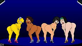 daddy, watch lisa simpson, tina belcher and amy wong shake it for you