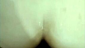 Bailey's tight asshole gapes wide from monster cock doggystyle pounding to orgasm.