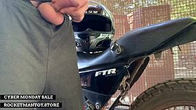 Man BLASTS Monster COCK Orgasm on Rocketman Toy Motorbike Ride!