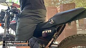 Man BLASTS Monster COCK Orgasm on Rocketman Toy Motorbike Ride!