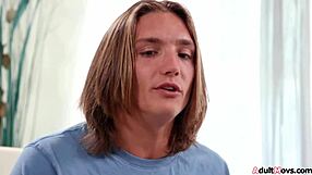 hey stepsis, love licking your blindfolded shaved teen pussy before fucking those big tits