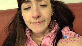 super cute brunette tifa quinn moans from pov pussy licking fingering and creampie orgasm on holiday