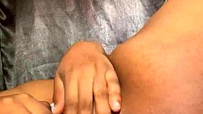 Pinkflowerr Shoves Aside Pink G-String to Finger Wet Pussy and Ass