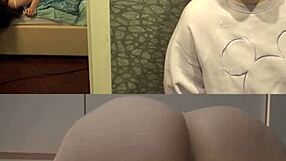 Watch this curvy girl suck that dick while cuckold listens closely