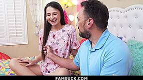 Daddy's Tongue Tames Stepdaughter's Wet Pussy Dreams?