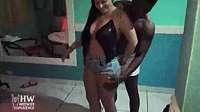 Heart-Pounding Wife Drenches Pussy Seeing Hung BBC Cheats Husband