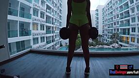 watch this thai teen gym slut fuck her boyfriend's monster cock hard!