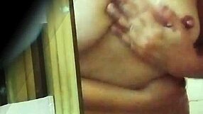 Spying colombian milf professor upskirt pussy in public bathroom skirt