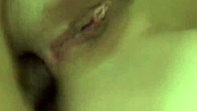 Two Fingers in Pussy While Monster Cock Drills Slutty Brunette Anally!