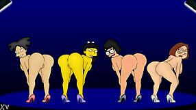 daddy, watch lisa simpson, tina belcher and amy wong shake it for you