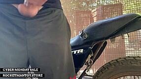 Man BLASTS Monster COCK Orgasm on Rocketman Toy Motorbike Ride!