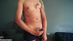 hey nerd guy pulls down underwear and jerks off super hot full video cumming