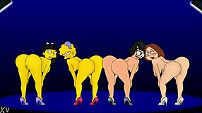 daddy, watch lisa simpson, tina belcher and amy wong shake it for you