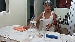 stepbro's cock accidentally slides into my pussy after fight