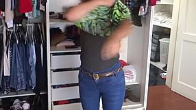 Maid's stepson gropes her fat ass she begs for hard fuck