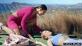 i spy bella spark seducing milan cheek into blonde brunette threesome lickfest