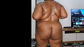 ebony milf mara exotic sweats as fat ass bounces pussy spreads wide