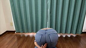 College girl in smelly jeans masturbates and room reeks even more