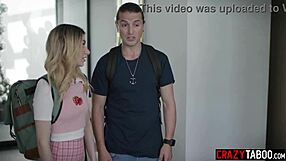 Stepdad Jay Romero pounds petite teen Demi Hawks while stepmom Katie Morgan watches!