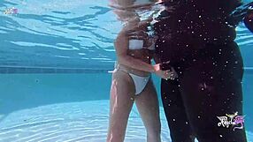 poolside milf soaks up wet fun with big black cock