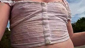 Pee Gulps Fill Mouth While Jeans Soak Twice Outdoor