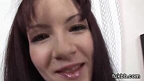 slutty babe spreads her gaping asshole wide for hardcore dildo penetration and undressing tease